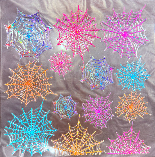 P. ELEMENT SHEET- HOLOGRAPHIC Spider Webs