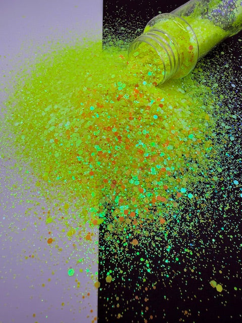 Sunburst- Yellow Orange Color Shift Chunky Mixed Glitter 13-4