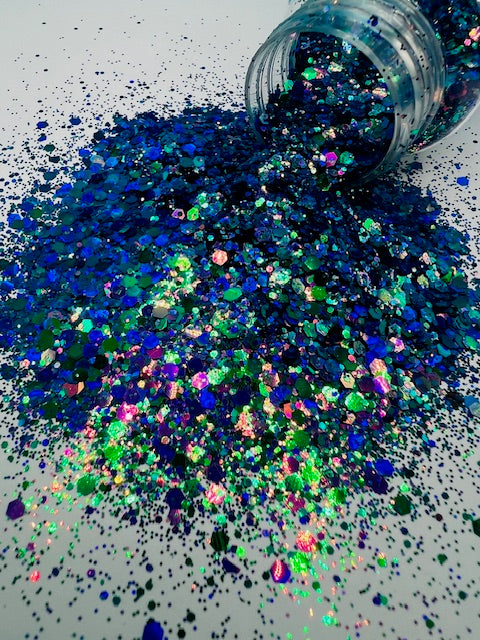 Betta Fish - Purple Green Blue Color Shift Mixed Glitter 4-5