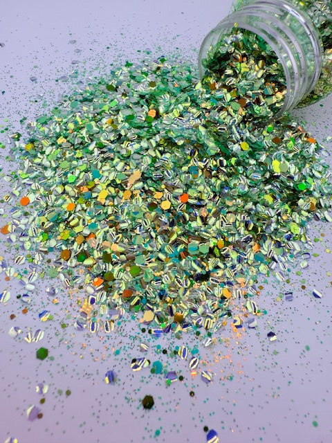 Diary of Jane- Green Custom Mixed Bubble Glitter 3-4