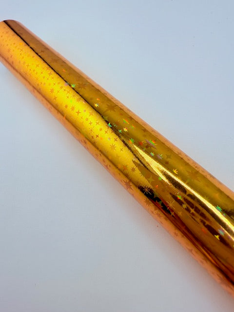 FOIL ROLL 121- Gold Holographic Stars