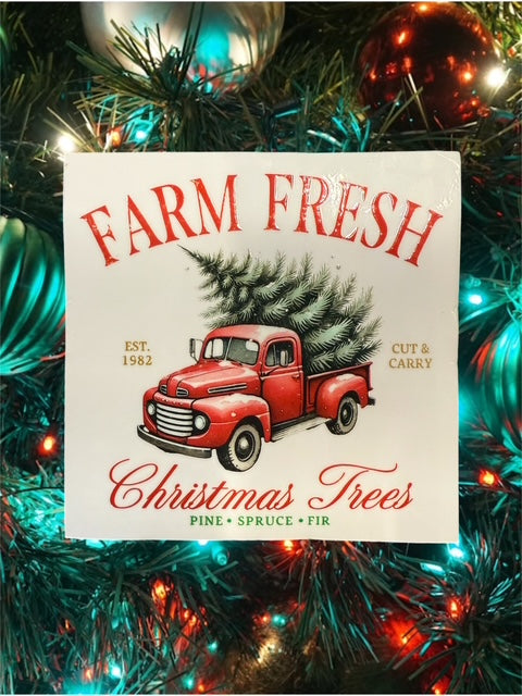 78. Farm Fresh Christmas Trees Decal