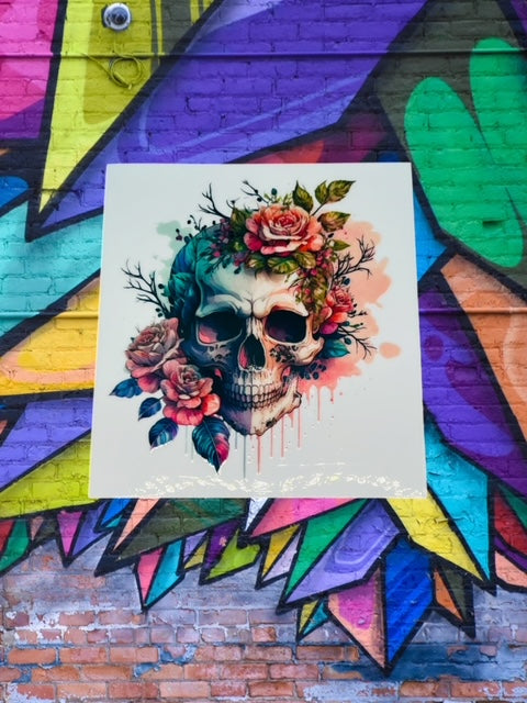 231.Floral Skull