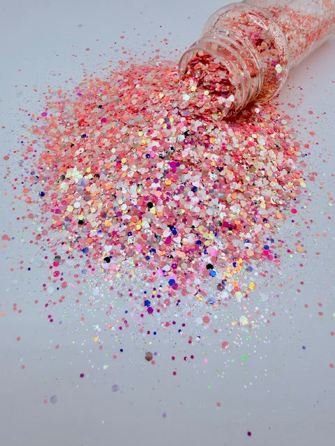 EXCLUSIVE MIX 5- Mirror Pink Peach Color Shift Chunky Custom Mixed Glitter