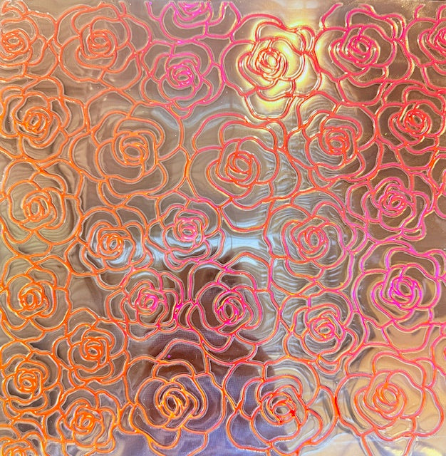C11. ELEMENT SHEET- HOLOGRAPHIC Pink Flowers
