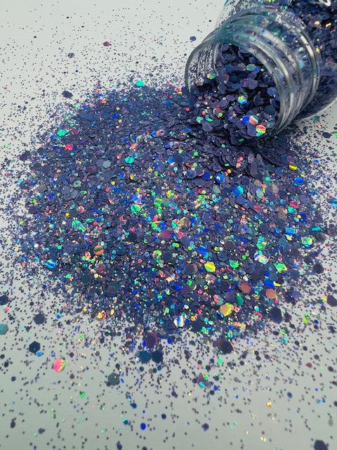 Isabella - Purple Flat Holographic Glitter 3-8