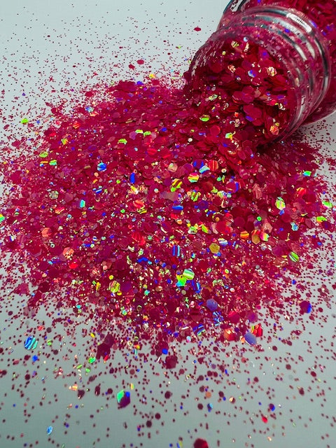 Mirabel - Pink Flat Holographic Glitter 3-7