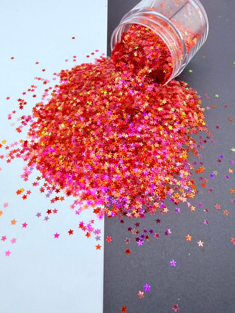 Red Iridescent Stars Additive 14-1
