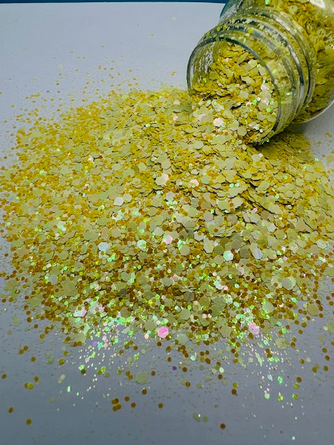 Pina Colada - Yellow Color Shift Custom Mixed Glitter 5-10