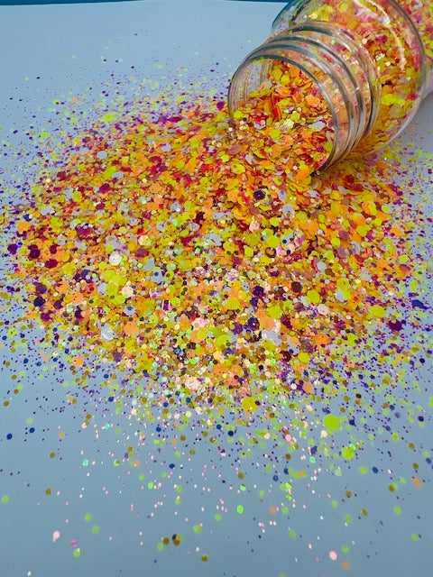 Bellini - Orange White and Pink Custom Mixed Glitter 5-4