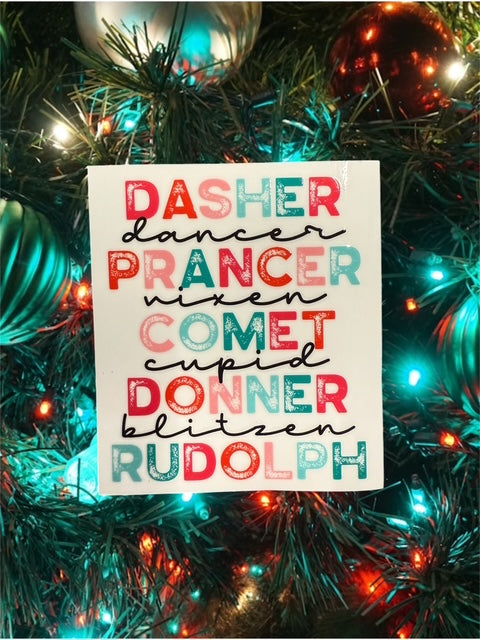 291. Reindeer Name Decal