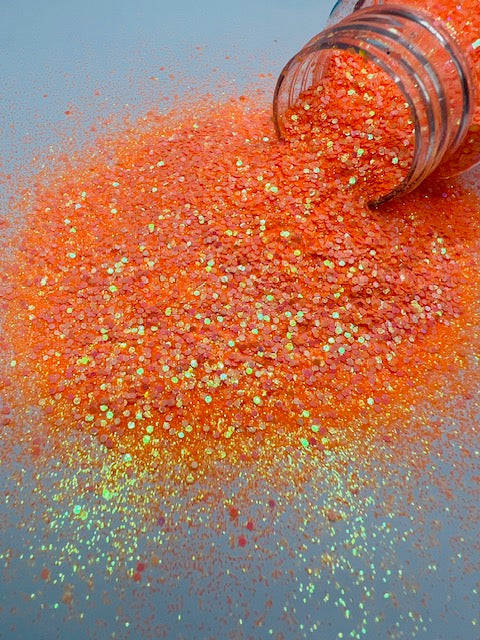 Mimosa- Fine and Mini Chunky Orange Custom Mixed Glitter 5-9
