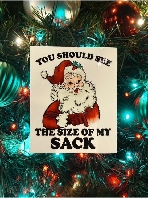 29. You Should See The Size of My Sack Santa Decal