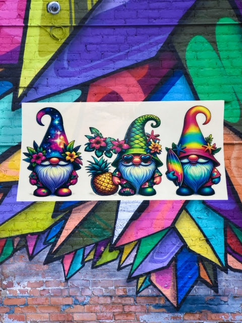 255. Neon Summer Gnome UVDTF