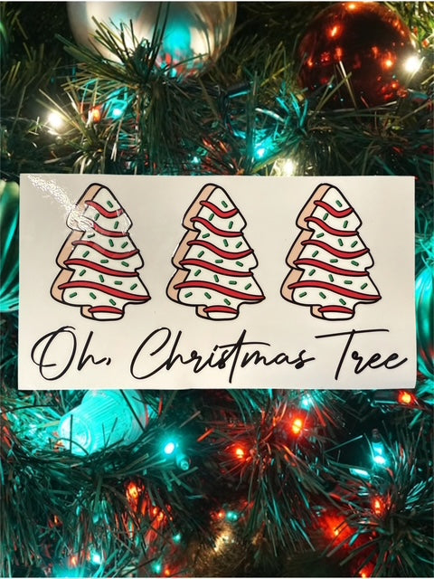 541. Oh Christmas Tree Cake Decal