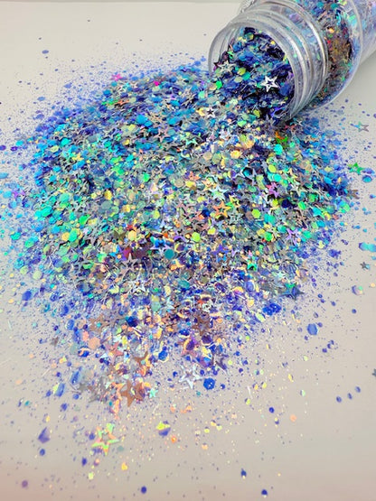 Astro Dreams- Blue Star Glow Glitter