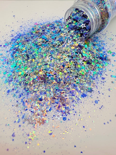 Astro Dreams- Blue Star Glow Glitter