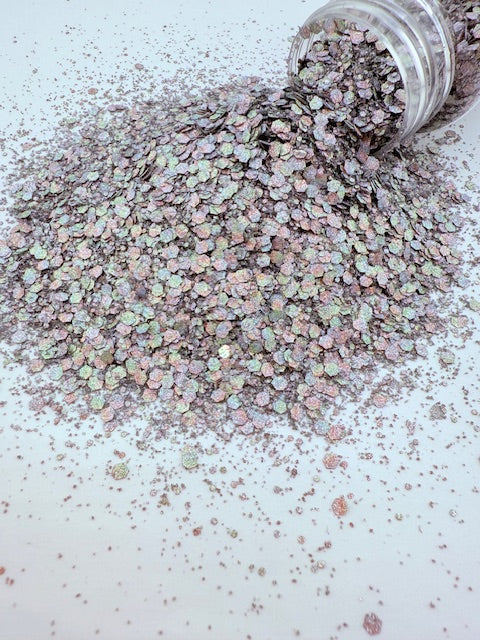 Storm Cloud- Grey Color Shift Green Pink Pearl Shimmer Glitter 4-2