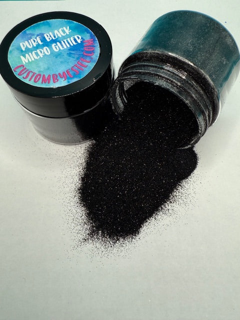 Pure Black Micro Glitter 6-10