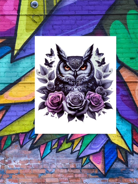 566. Dark Owl Decal