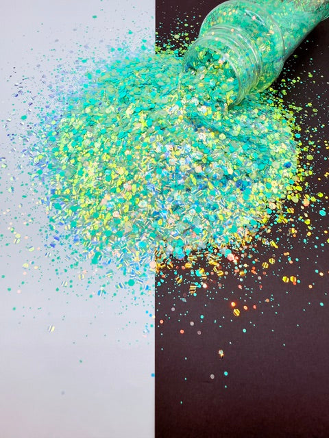 Seafoam Spell- Teal/Seafoam Custom Mixed Bubble Glitter Mix 8-8