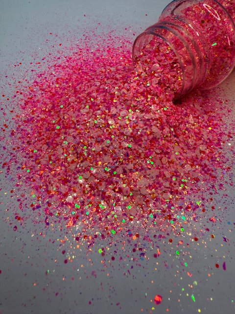 Cupcake - Pink White Coral Purple Chunky Mixed Glitter 7-6