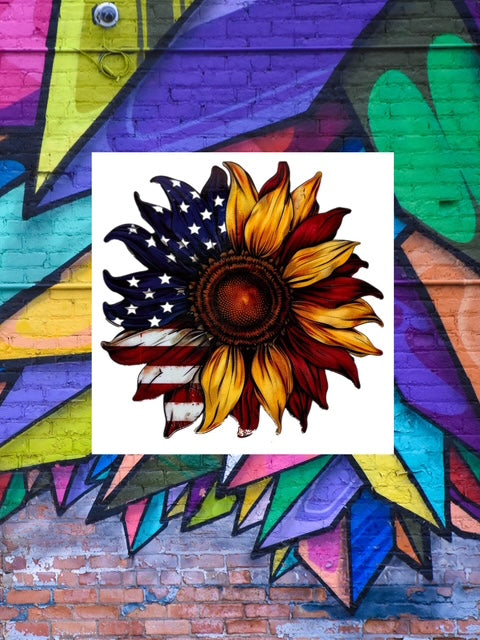 207. American Sunflower Decal