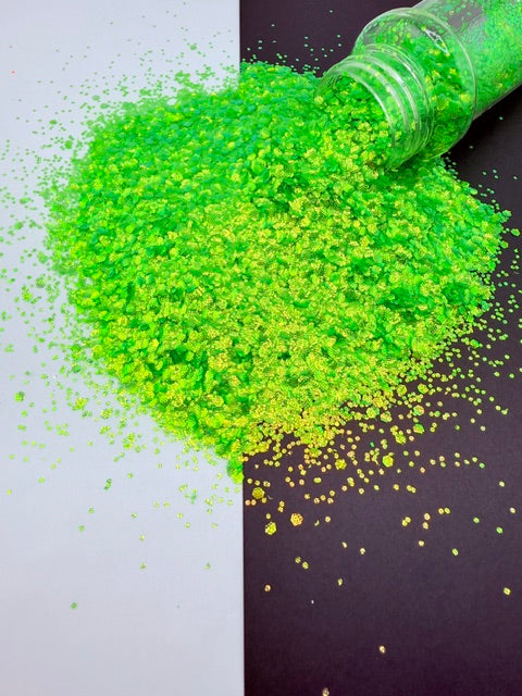 Green Goddess- Green Textured Color Shift Chunky Glitter
