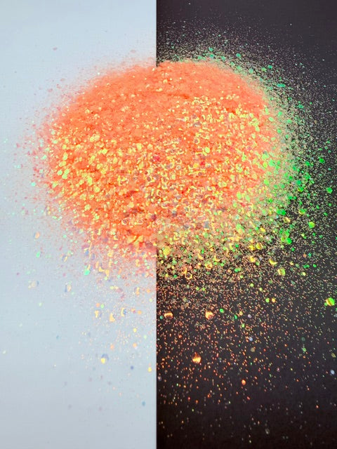Peachy Keen- Peach Opal Chunky Mixed Glitter