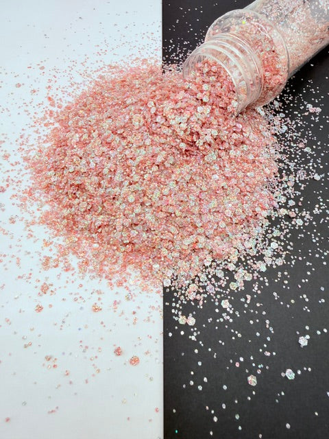Antique Rose- Sparkling Pink Chunky Mixed Glitter