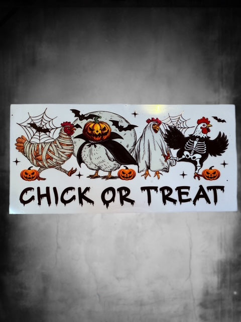 198. Trick or Treat Chicken Halloween UVDTF