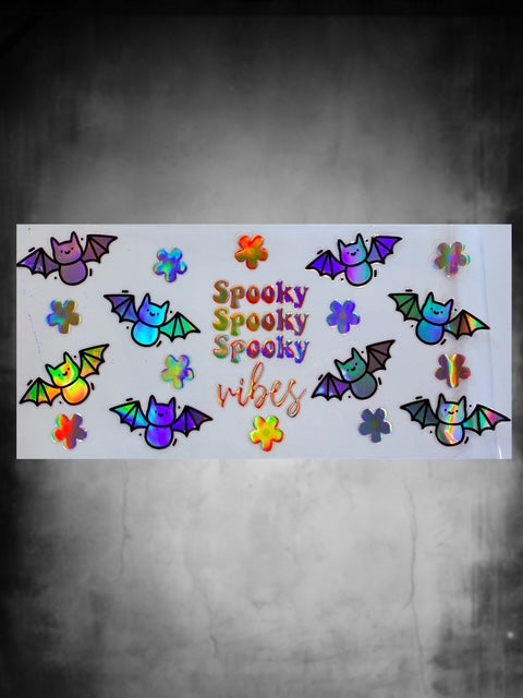 166. HOLOGRAPHIC Spooky Vibes UVDTF