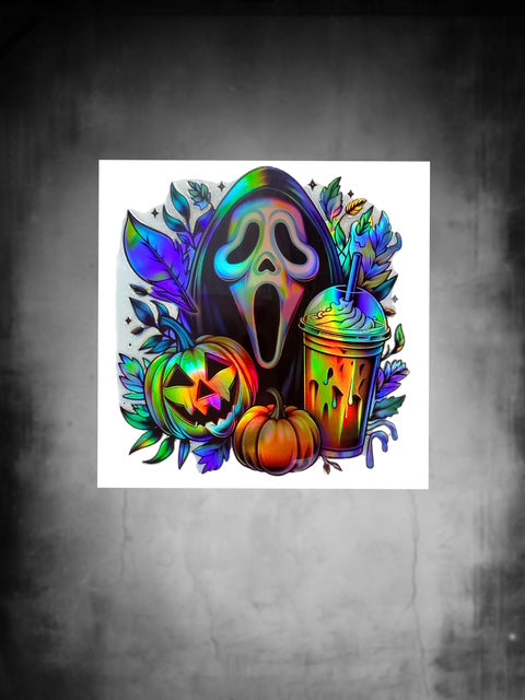 594. Ghostface Pumpkin Decal