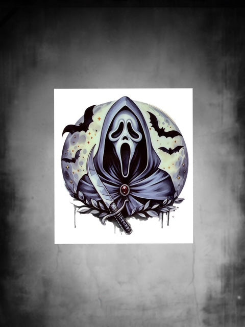 598. Ghostface Moon Bats Decal