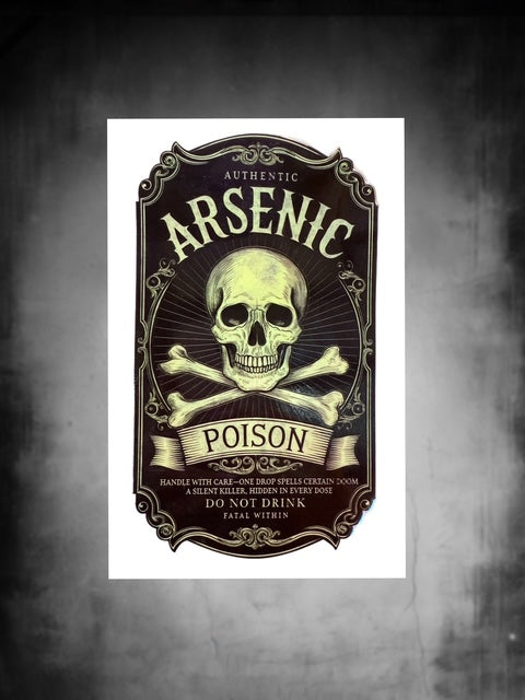 597. Arsenic Poison Label Decal