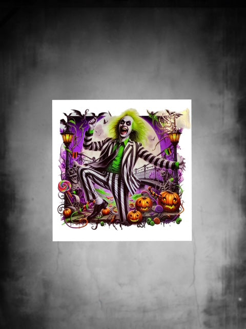 589. Beetlejuice Pumpkin Decal
