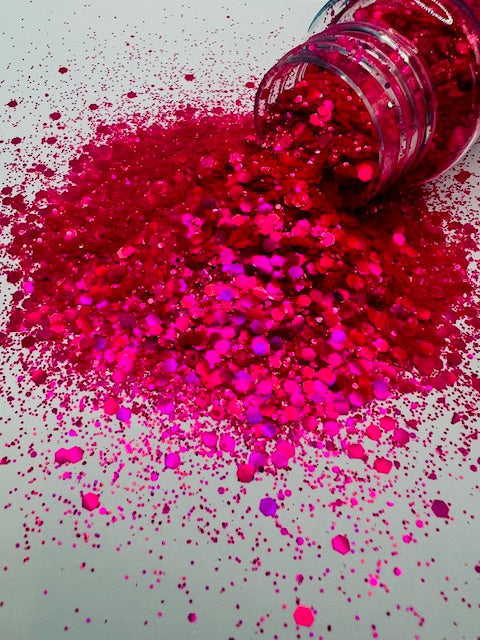 Pink Magnolia - Metallic Pink Pearl Color Shift Mixed Glitter 5-3