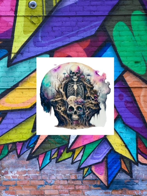 306. Creepy Skull Decal