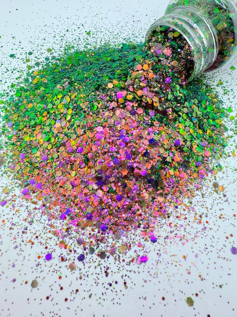 Haunted House- Purple Green Custom Mixed Metallic Chunky Glitter 4-3