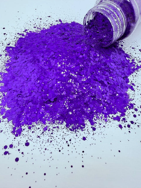 Voo Doo Doll- Purple Chunky Mixed Glitter 1-8