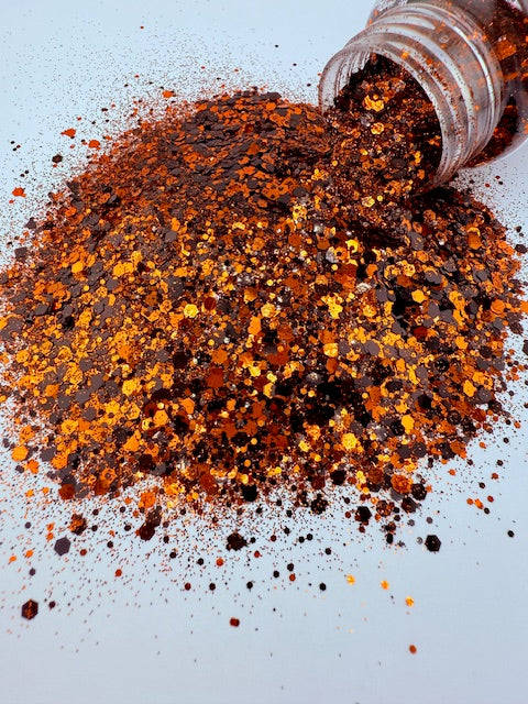 Halloween Town- Black and Orange Chunky Mixed Glitter 5-5