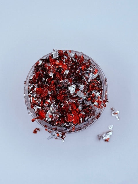 Foil Flakes - Red and Silver
