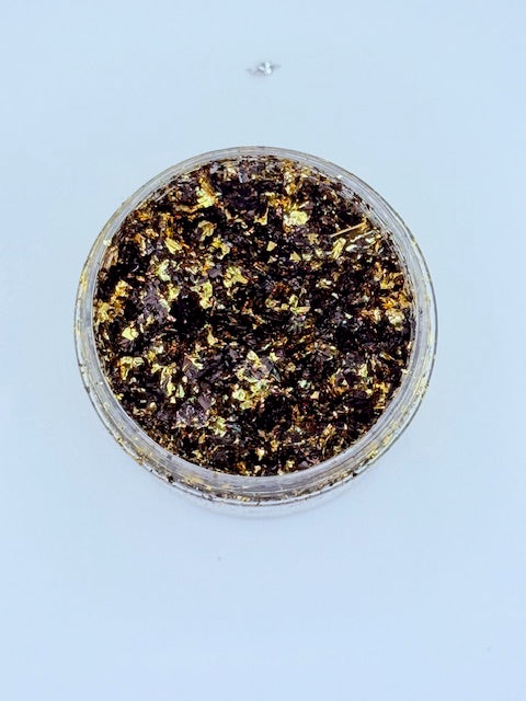 Foil Flakes - Black and Gold