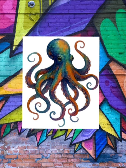 579. Multicolor Octopus Decal