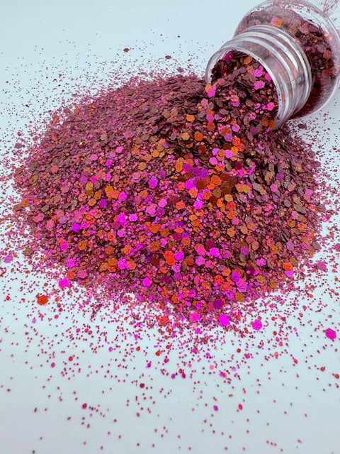 Pink Pumpkin - Pink Burnt Orange Color Shift Pearl Shimmer Glitter 10-2