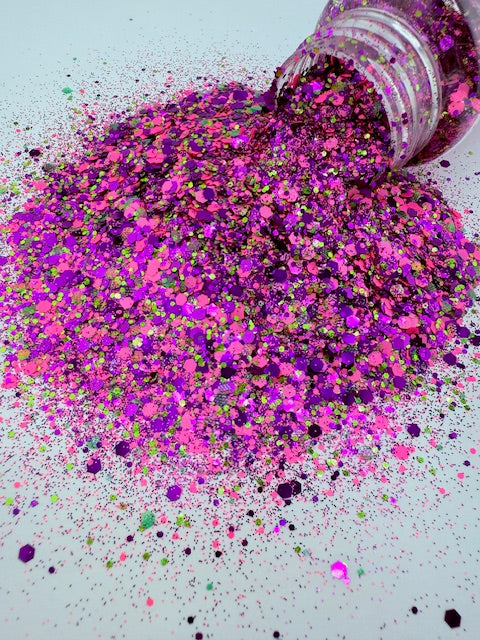 Creepy Cute - Pink Purple Green Custom Chunky Mixed Glitter 10-1