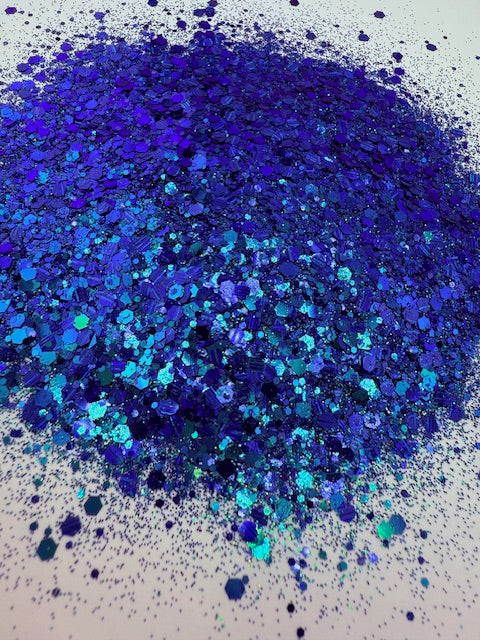 Time Traveler - Color Shift Holographic Blue Custom Mixed Glitter 4-5