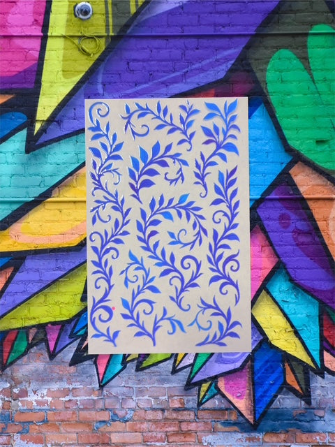 187. Blue Ombre Vine Embellishment Decal