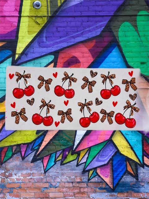 79. Leopard Cherry Bow UVDTF