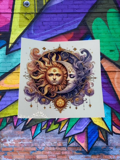 490. Sun and Moon Decal